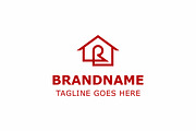 Letter R Home Modern Logo, a Branding & Logo Template by Pray Art Design Studio (Thumbnail 1 of 2)