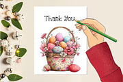Whimsical Easter Basket Clipart, an Illustration by Creative Art (Thumbnail 8 of 8)