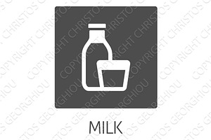 Milk Dairy Lactose Bottle Glass Food, a Food Illustration by Christos Georghiou