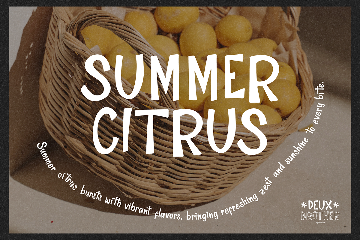 Deux Brother | Fun Display 2 Style, a Handwritten Font by Denustudios (Photo 7 of 15)