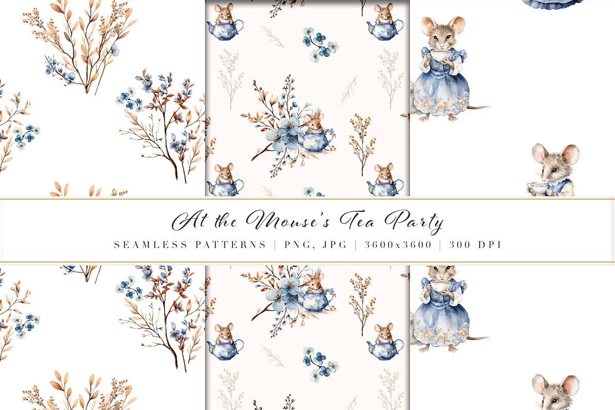 At The Mice Tea Party Collection, an Animal Illustration by Pati Paints (Photo 7 of 14)