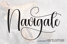 Navigate | Script Font