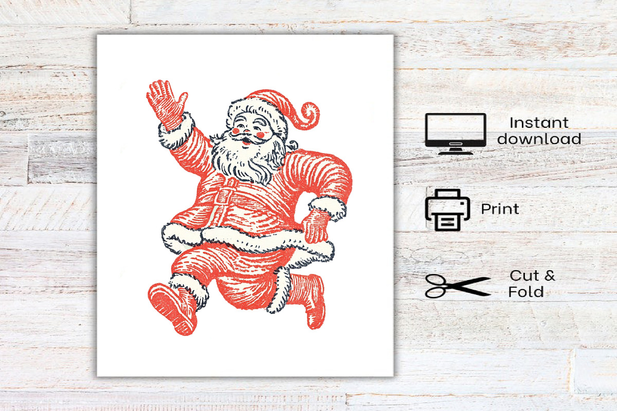 Christmas Santa Claus Clipart, an Illustration by Canvas Craft (Photo 8 of 8)