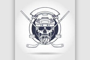 Hockey Player Skull