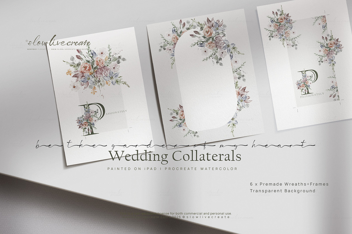 Bloom | Burnt Florals Watercolor, an Invitation Template by slowlivecreate (Photo 5 of 7)