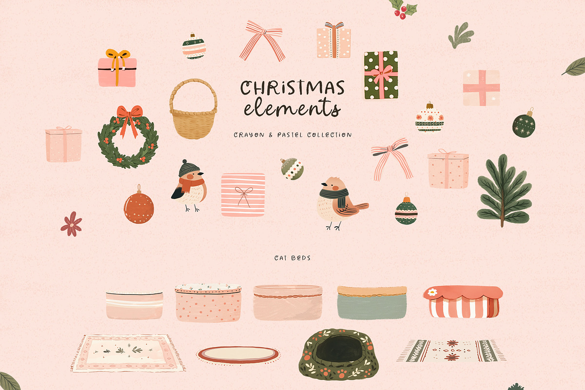 Christmas Curious Cats Collection, a Seasonal Illustration by Muse Artist (Photo 3 of 13)