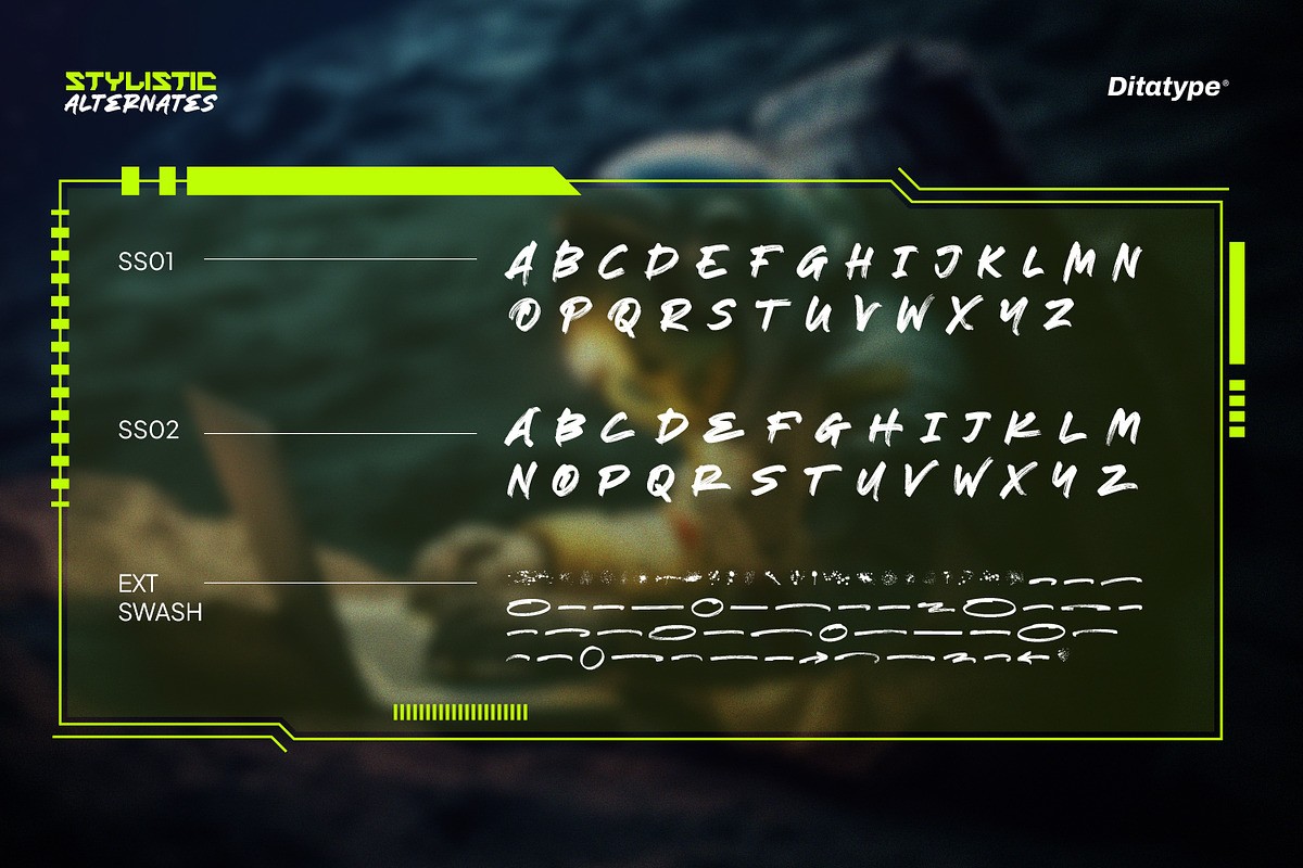 Machine Ground, a Script Font by Ditatype (Photo 8 of 11)