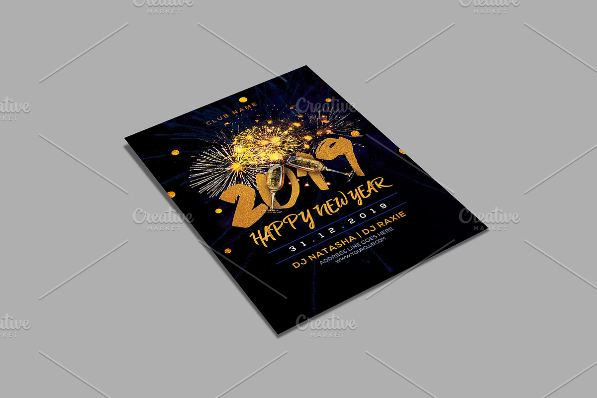 New Year Party Flyer, a Flyer Template by Flyer Arts (Photo 4 of 5)