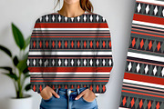 Earthy Ethnic Geometric Seamless, a Pattern Graphic by Sharon Schwalbe (Thumbnail 1 of 6)