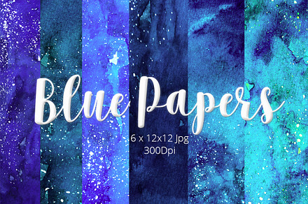 Watercolor Hand-painted Papers