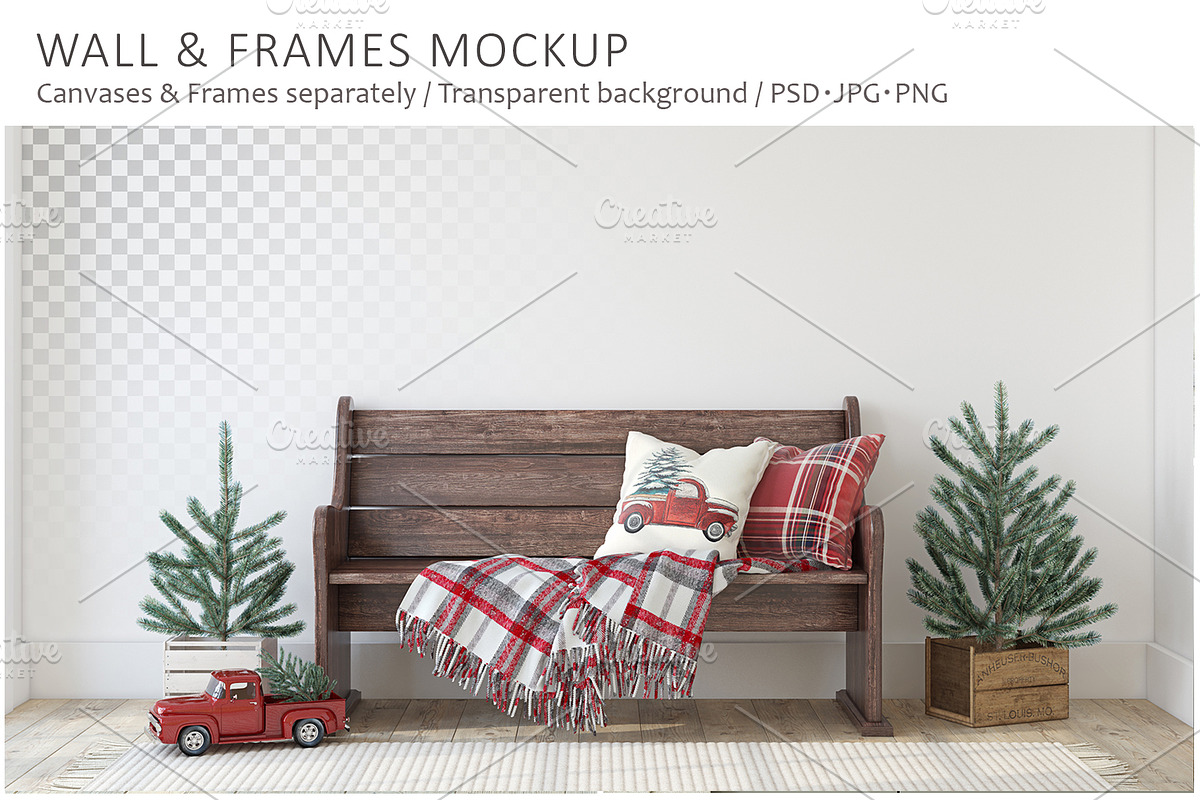 Christmas Entryway., a Product Mockup by MyHomeMockups (Photo 1 of 9)