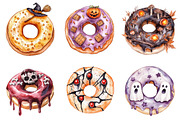 Spooky Halloween Donut Clipart, a Seasonal Illustration by CitraGraphics (Thumbnail 5 of 8)