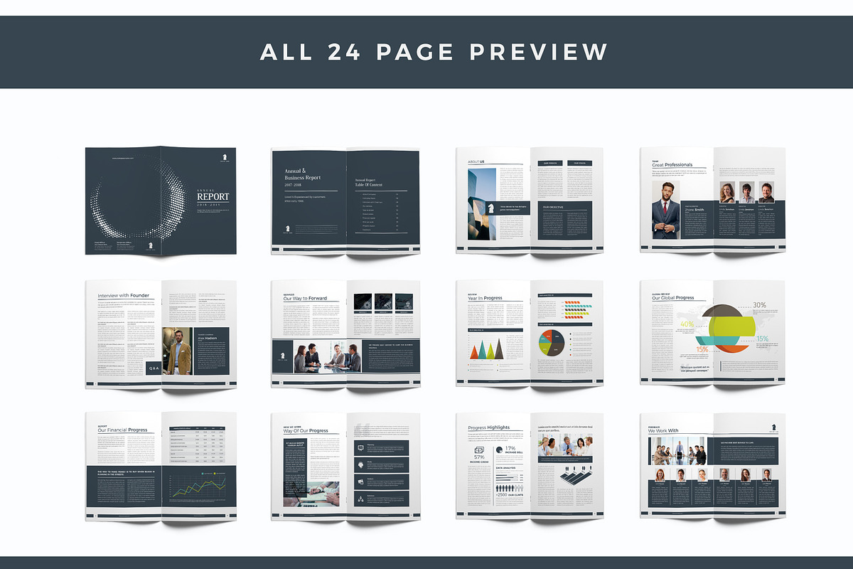 Annual Report, a Brochure Template by ThemeDevisers (Photo 4 of 4)