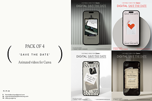 'Save the Date' Video Card Bundle •2, a Landing Page Template by Nonola