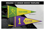 Screen-Printed Felt Pennant Creator, a Product Mockup by Chris Weibring (Thumbnail 10 of 13)