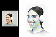 Digital Sketch Glitch Photoshop Temp, a Layer Style Add-On by 3d_model_tifotizi (Thumbnail 2 of 2)