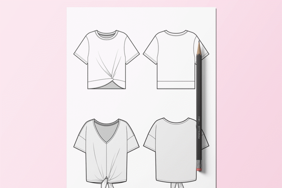 Sportswear for Women Flat Sketch Set, an Illustration by HYDNSTUDIO (Photo 5 of 10)