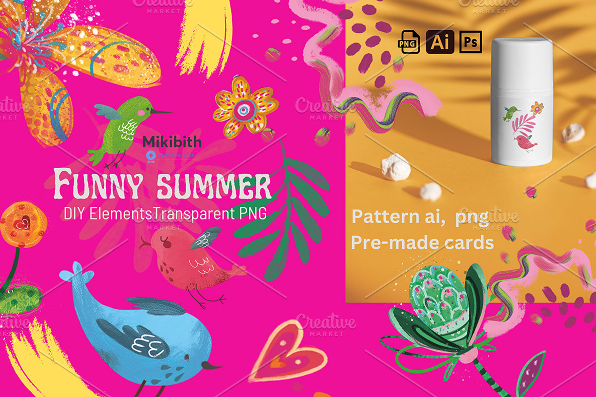 Funny Summer Graphics, an Illustration by Alisa Mikibith Art (Photo 1 of 8)