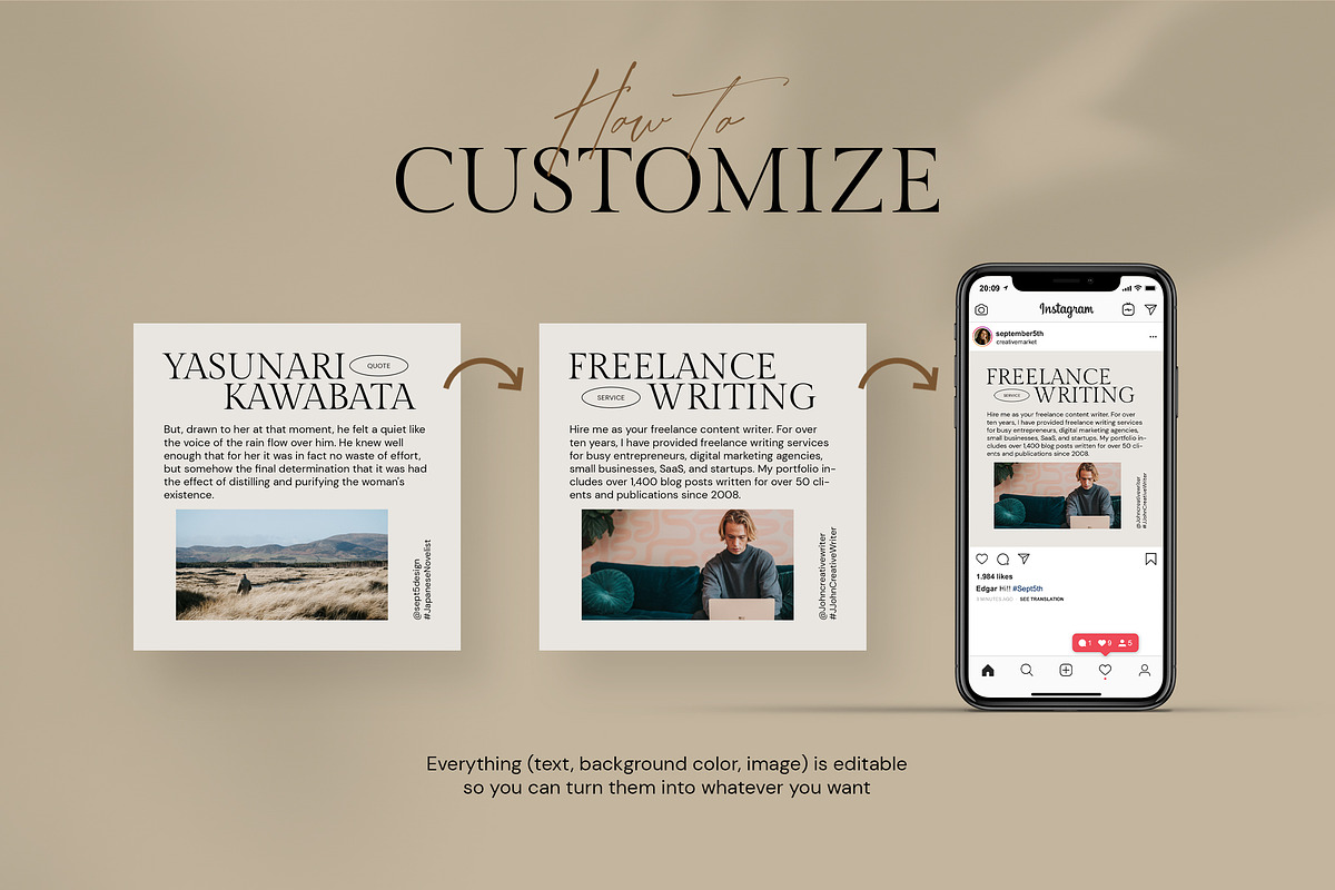 Writers Social Media Pack + Stories, a Social Media Template by September 5th (Photo 19 of 22)