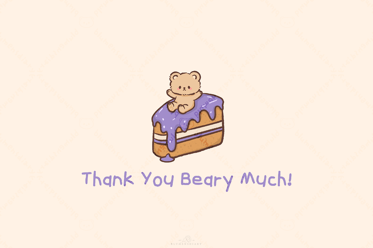 Bear Blueberry Dessert Clipart, an Animal Illustration by Blumensdiary (Photo 6 of 6)