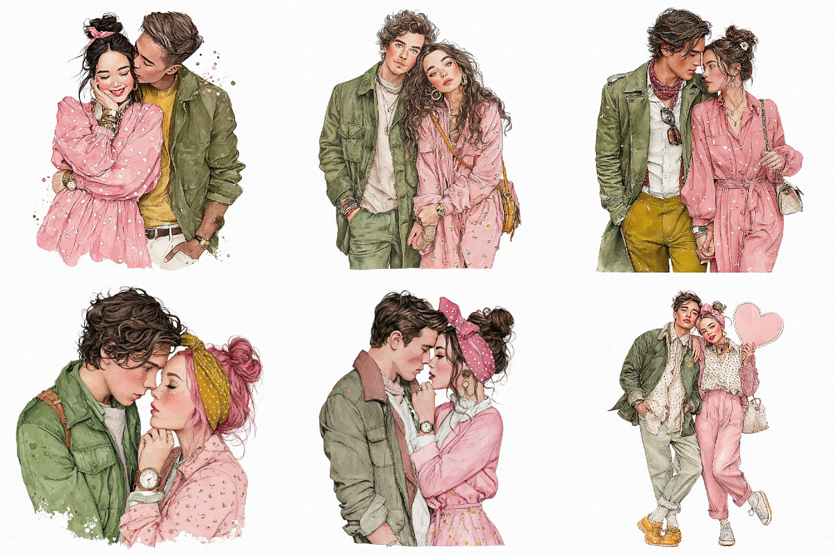 Valentines Day Romantic Couple Png, an Illustration by Libby Wishes (Photo 5 of 7)