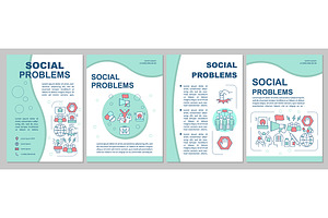 Social Problems Brochure Template