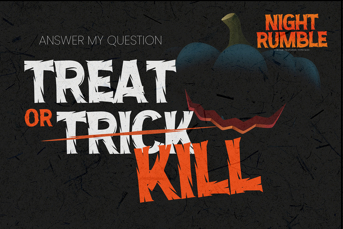 NIGHT RUMBLE - Strong Textured Typef, a Font by Gassstype (Photo 5 of 8)