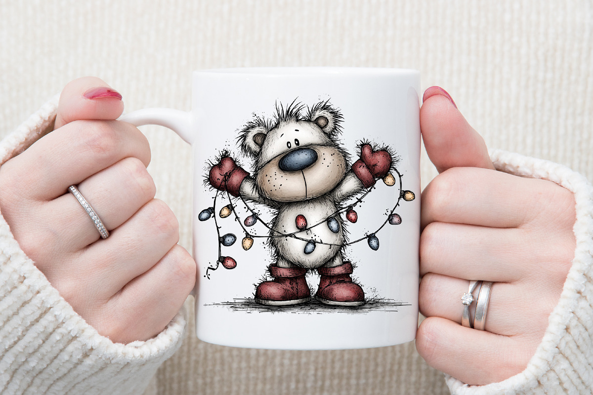 Christmas Polar Bear Lights Clipart, an Illustration by Sublimation Artist (Photo 4 of 6)