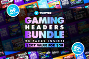 Gaming Twitter Headers Bundle, a Social Media Template by Odin_Design (Thumbnail 1 of 10)