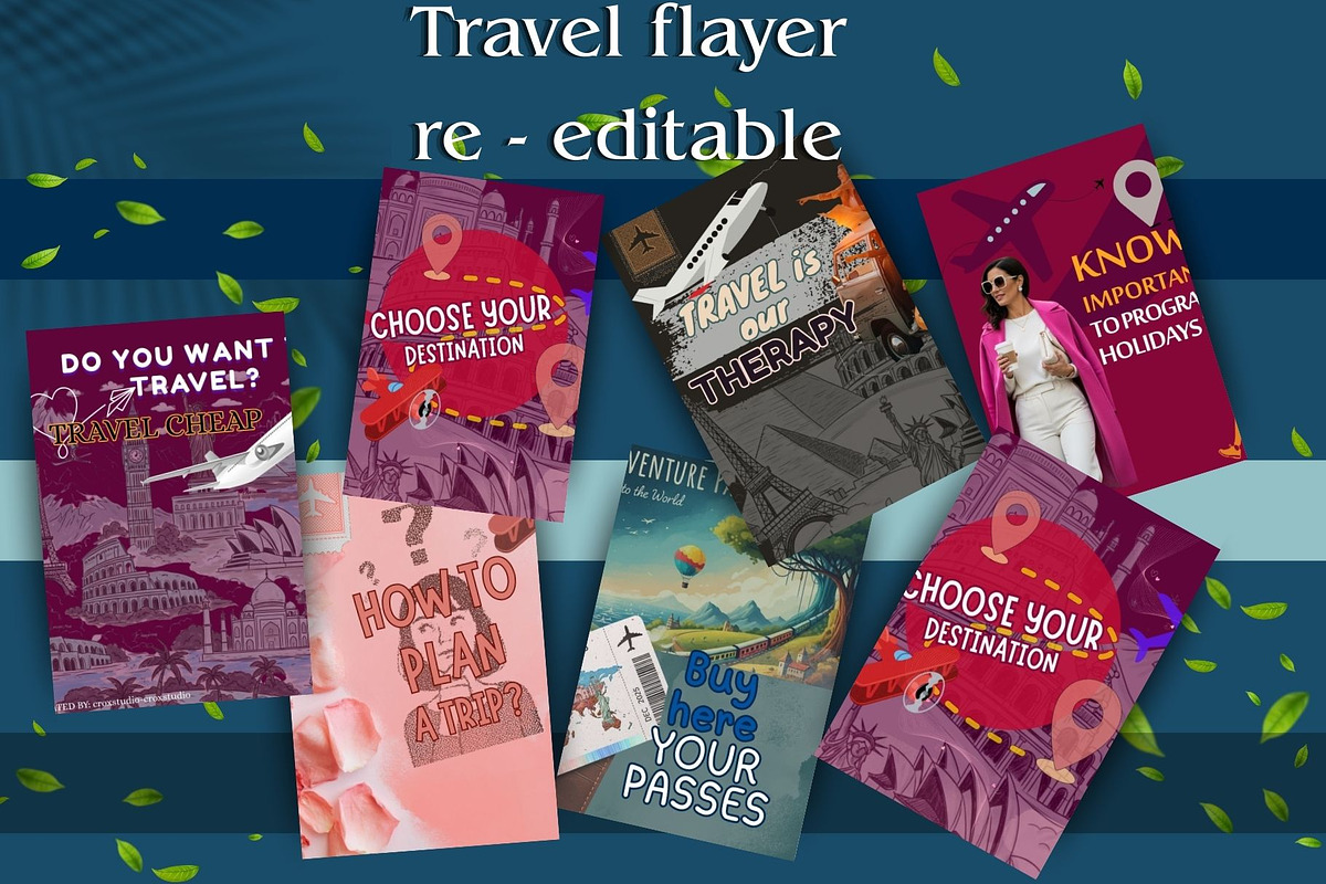Editable Travel Flyer Template, a Marketing Template by Aban's World (Photo 2 of 3)