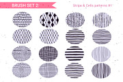 80 hand-drawn patterns for Procreate, a Brush Add-On by Gray Cat Graphics (Thumbnail 9 of 17)
