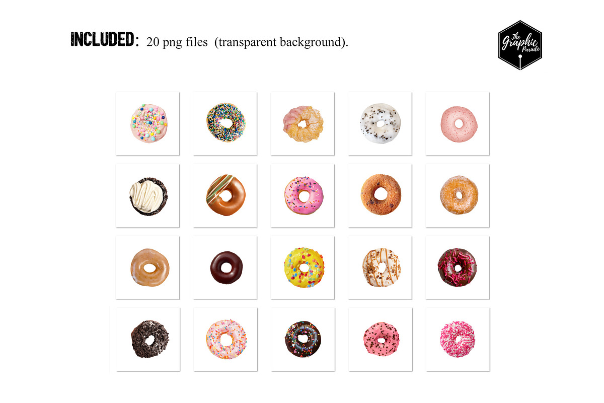 Isolated donuts photo clipart, an Object Graphic by The Graphic Parade (Photo 3 of 5)