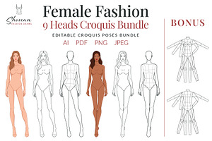 Female Fashion Croquis Bundle