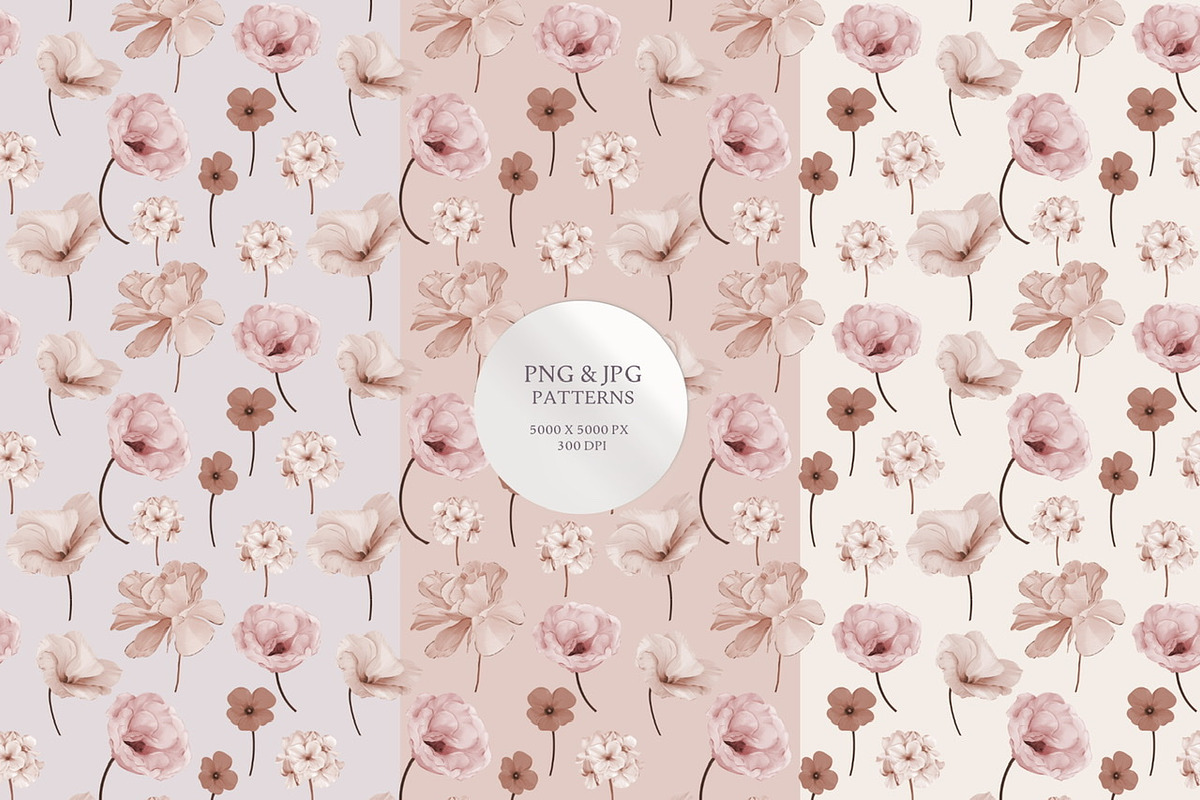 Earthy Florals Pattern and Graphic, a Pattern Graphic by Madebyia (Photo 10 of 15)