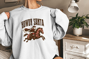 Howdy Santa PNG Digital Download