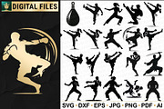 100 Self Defense and Martial Art SVG, a Person Illustration by pixaroma (Thumbnail 3 of 6)