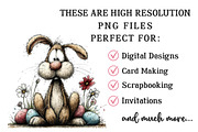 Whimsical Easter Bunny Clipart, an Illustration by OK Design (Thumbnail 4 of 6)