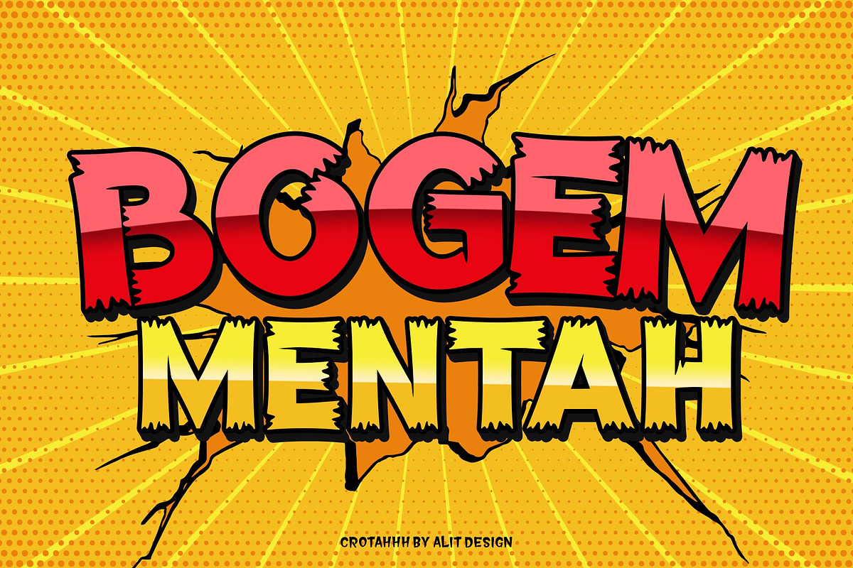 The Crotah Comic Style Font, a Sans Serif Font by alit design (Photo 4 of 16)