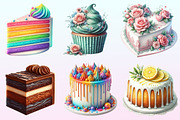 Watercolor Cake Clipart PNG, a Graphic by CitraGraphics (Thumbnail 2 of 4)