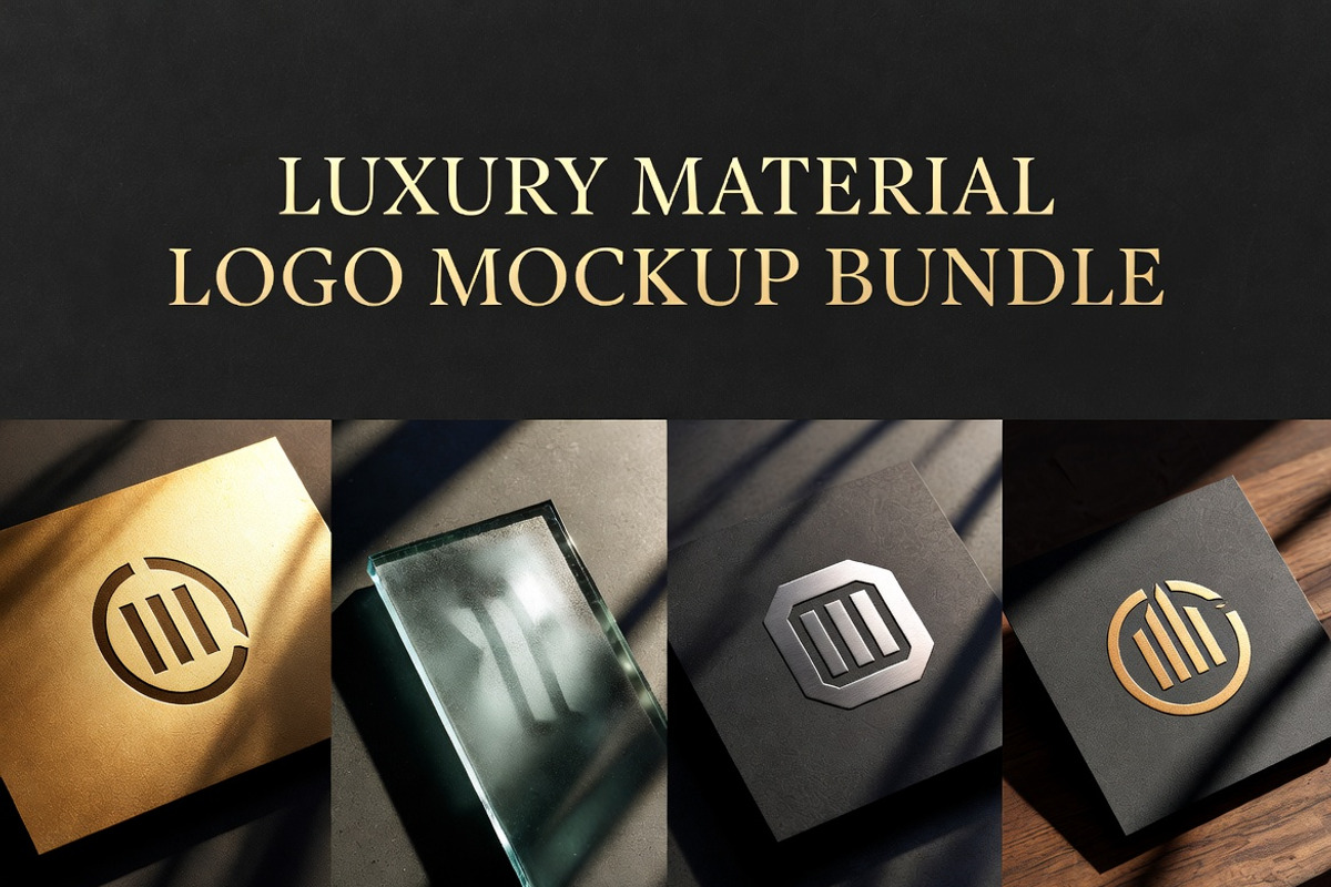 Luxury Material Logo Mockup PSD Pack, an Advertising Mockup by Dreamanart (Photo 3 of 3)