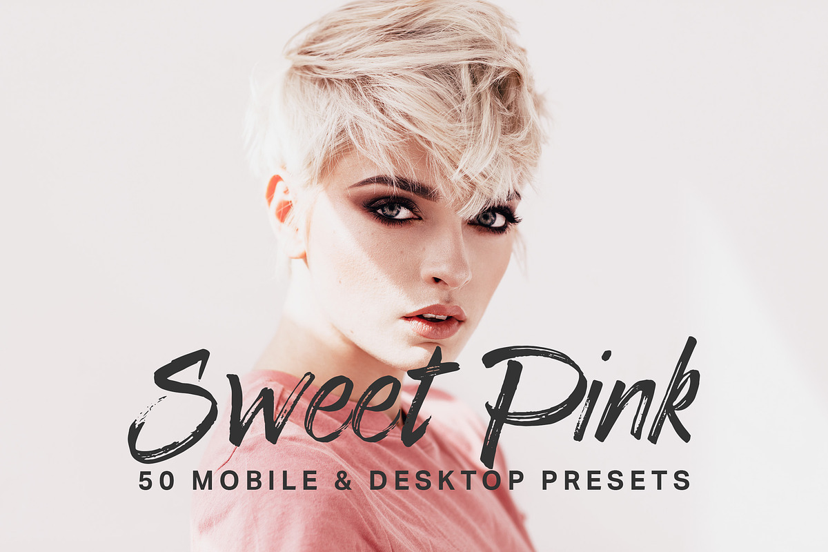 50 Sweet Pink Lightroom Presets LUTs, a Preset Add-On by SparkleStock (Photo 1 of 10)