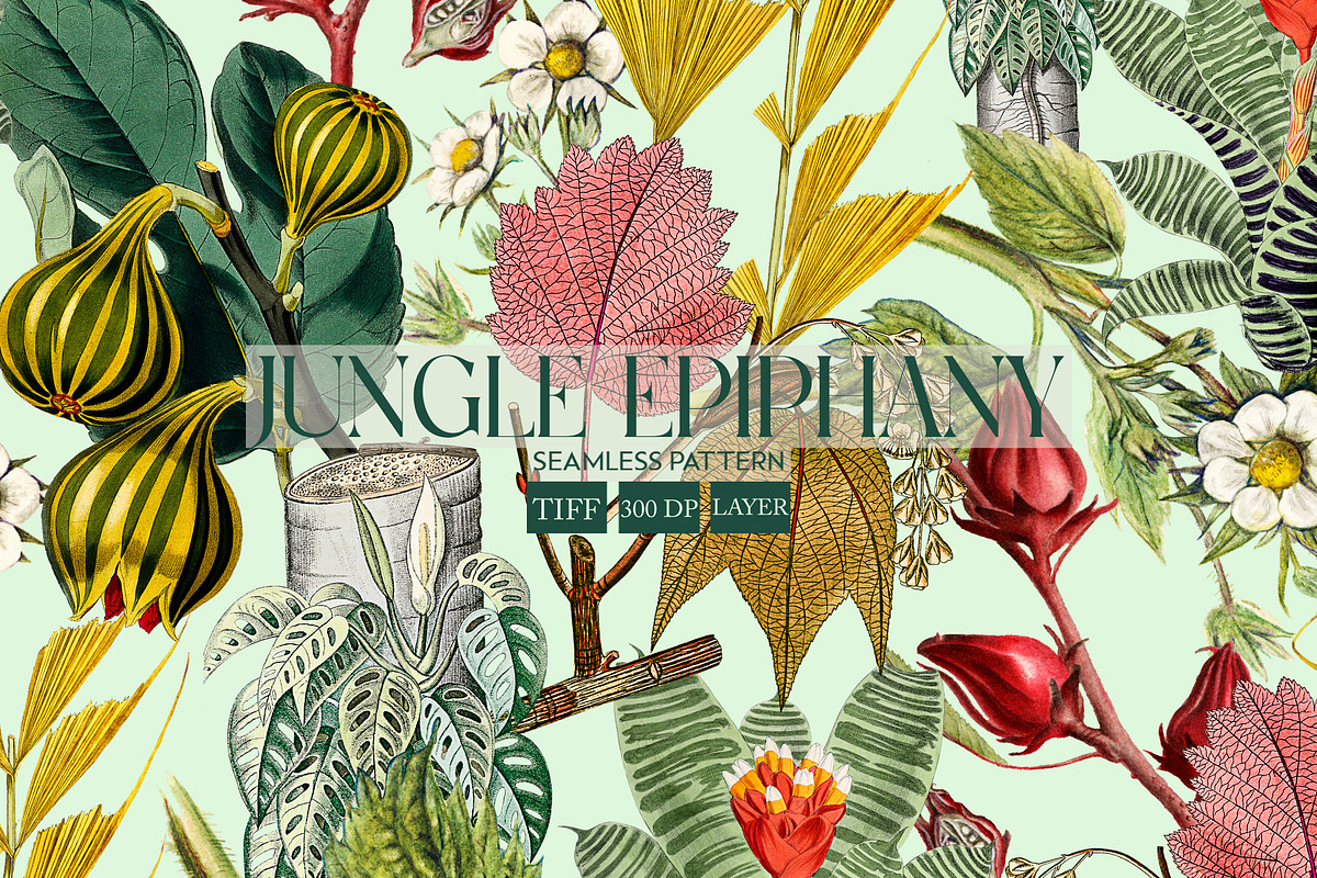 Jungle Epiphany Floral Pattern, a Pattern Graphic by Fabrivo (Photo 1 of 9)