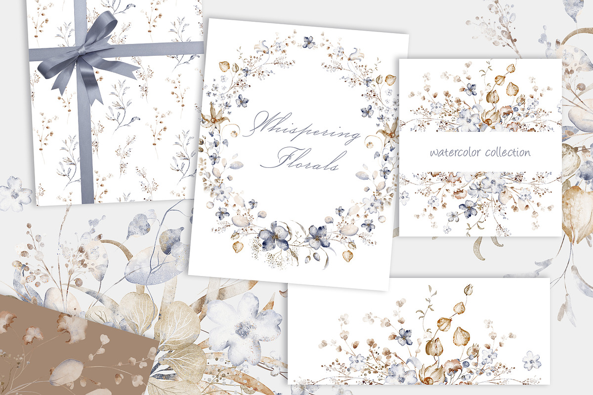 Dried Flowers Watercolor Collection, a Decorative Illustration by LenArt (Photo 4 of 12)