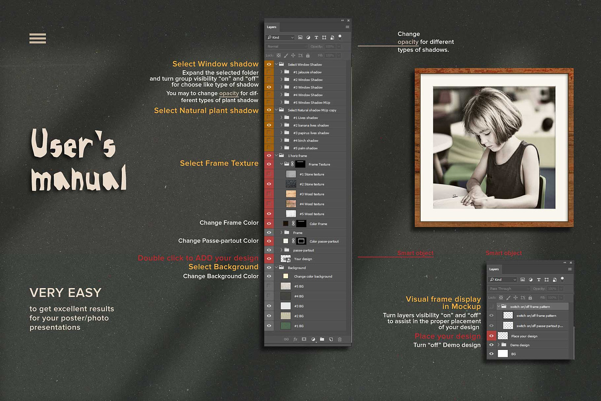 5 MockUps — Poster in Frame, a Print Template by Zimages (Photo 10 of 12)