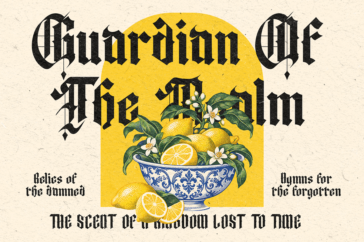 Rhavens, a Blackletter Font by Rahagita Studio (Photo 14 of 14)