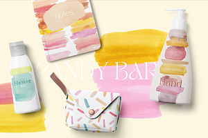 Candy Bar Watercolor Patterns