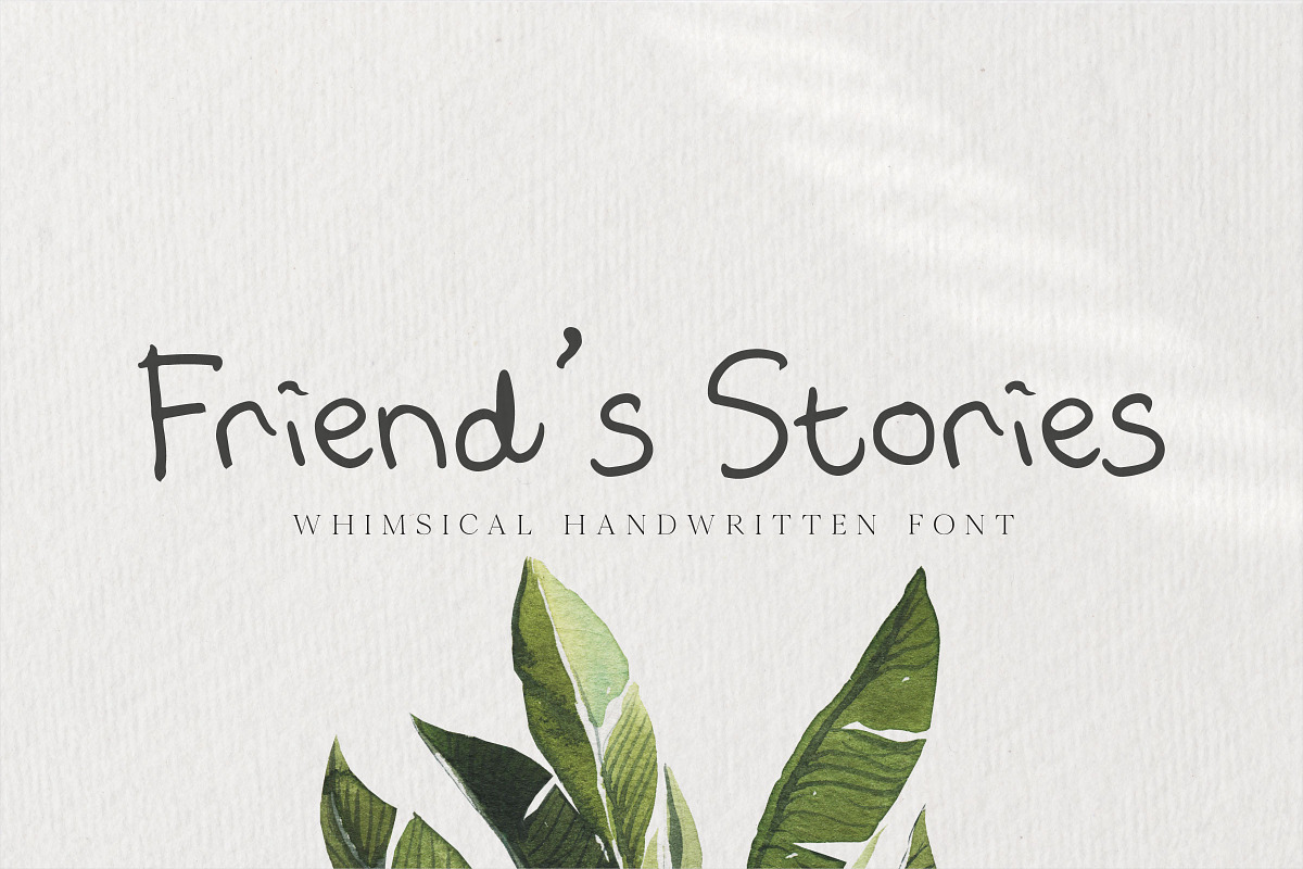 Friend's Stories Font, a Font by Digital Hustler (Photo 1 of 9)