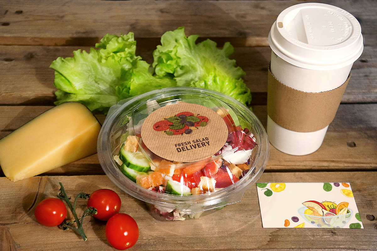 Salad set and backgrounds, a Food Illustration by Good Studio (Photo 7 of 9)