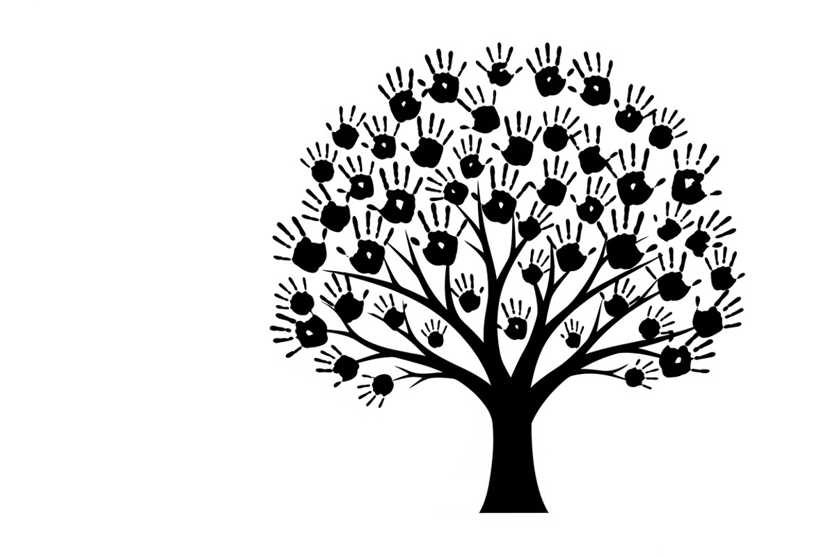 family handprint tree silhouette, an Illustration by Amazin_art (Photo 29 of 29)