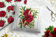 Watercolor peony flower, an Illustration by MiraEl Art (Thumbnail 12 of 15)